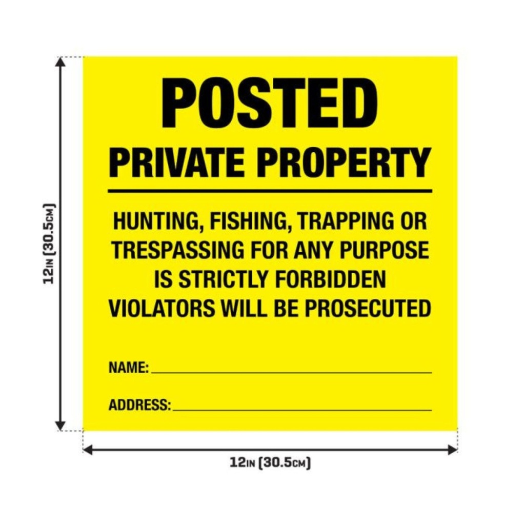 Allen Posted No Tresspassing Signs 12pk