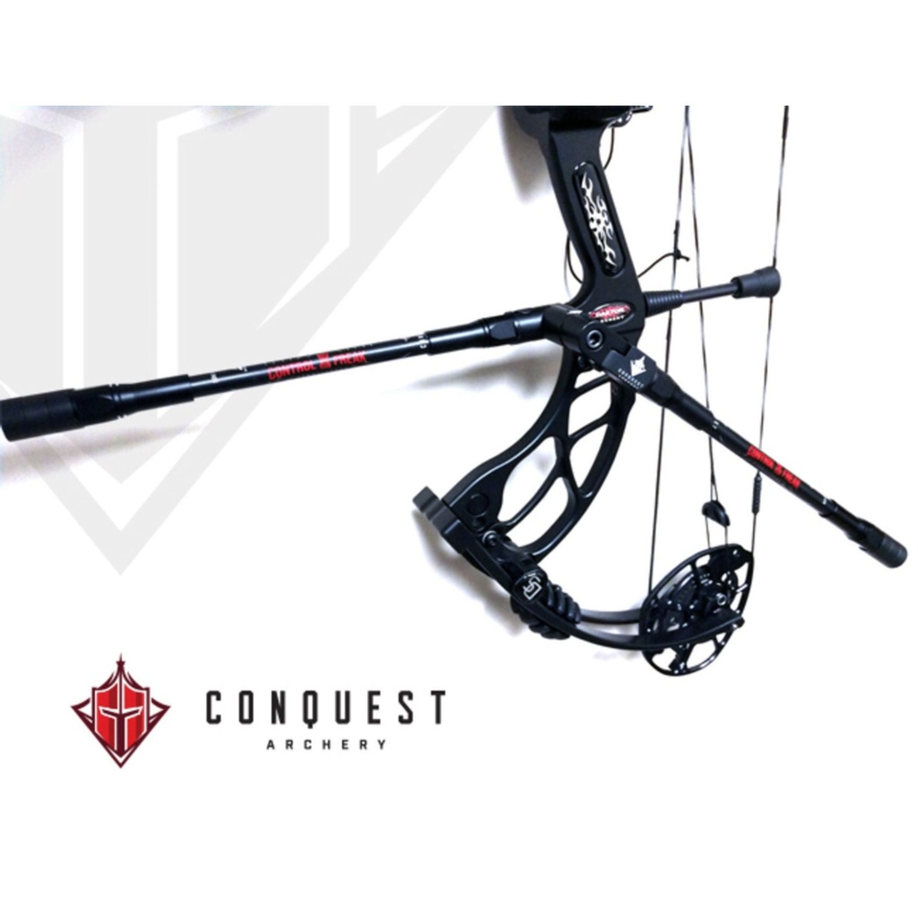 Conquest Control Freak .500 Bowhunter Complete Kit Stabilizers (W/ SMAC) Matte Black RH