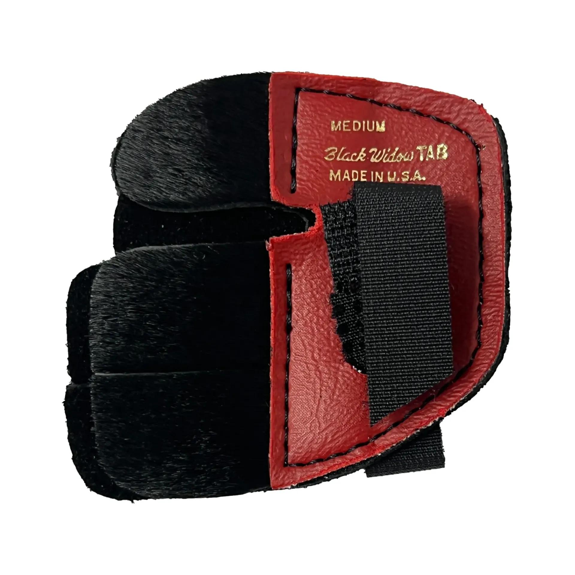 Black Widow Leather Tab (RH) Split Finger (S)
