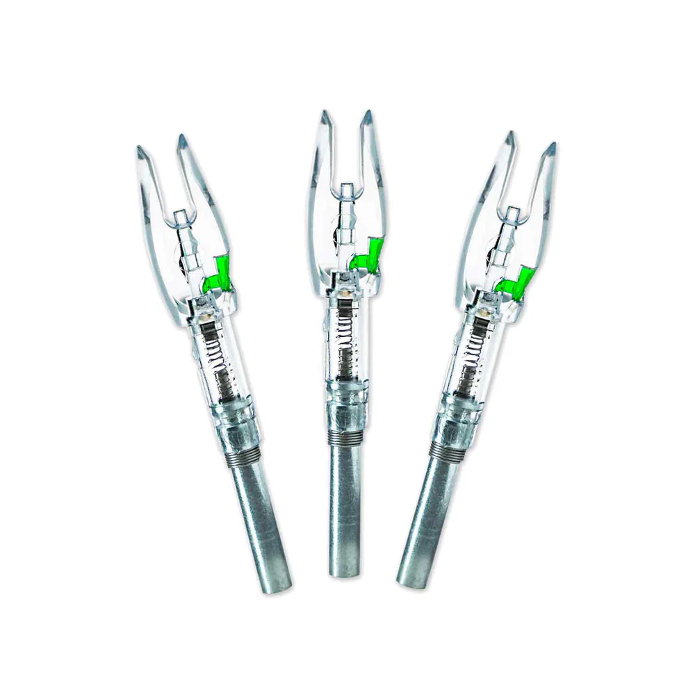Halo Lighted Nock Multi Fit 3pk (Green)