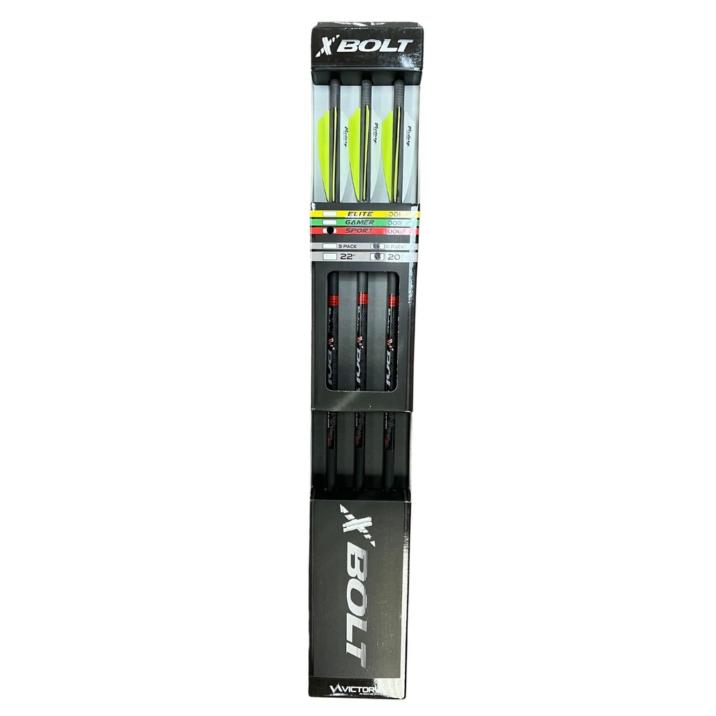 Victory XBolt Sport 20” Crossbow Bolts (6pk Non-Lighted)
