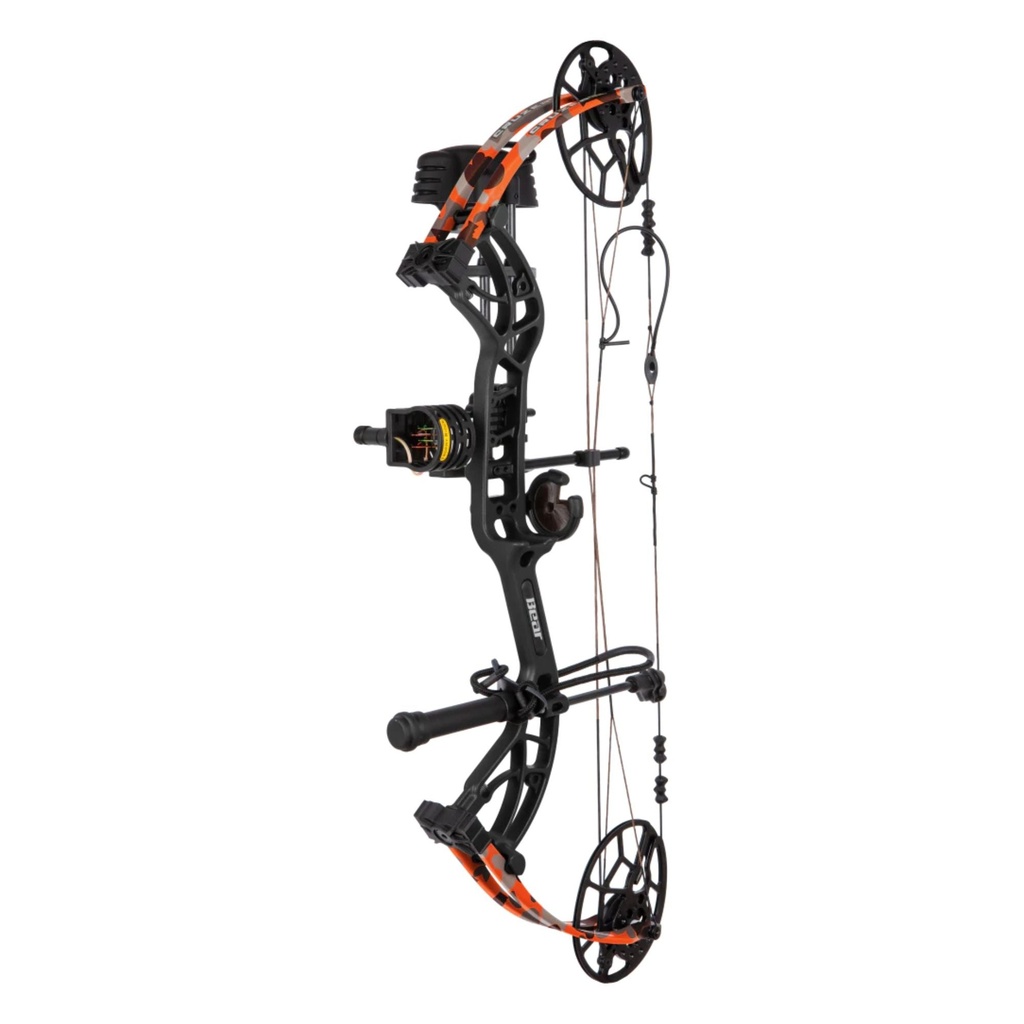 Bear Cruzer G4 Compound Bow RTH Kit (Black/Fred Bear Fire, RH)