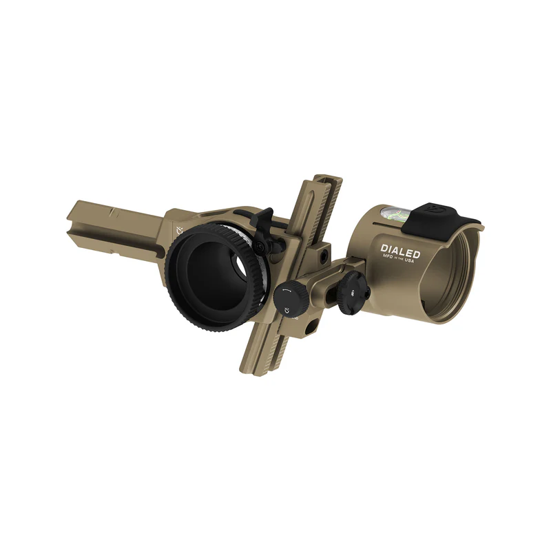 Dialed Pruf Bridgelock Slider Bow Sight (Clay, MAG - 1V, 0.010, RH)