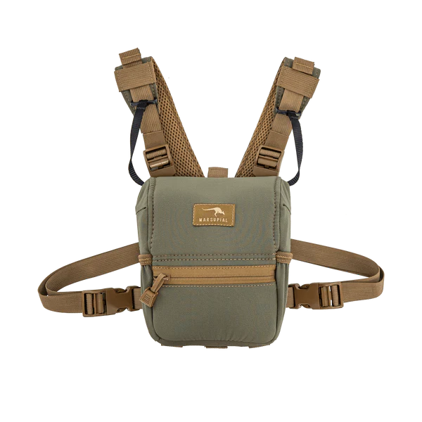Marsupial Gear Enclosed Binocular Harness Chest Pack (Coyote Brown, Small)