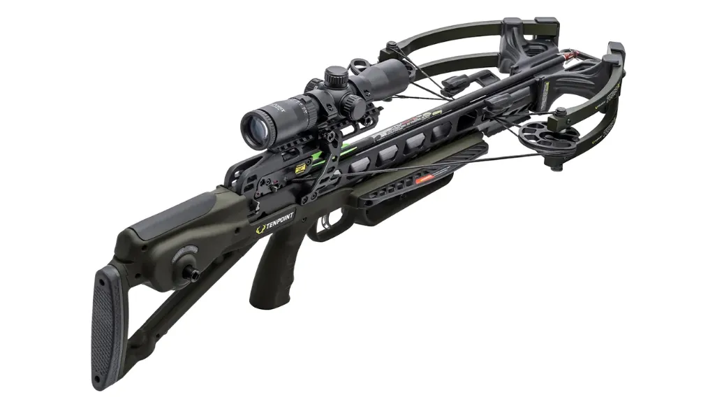 TenPoint Turbo X 415fps Crossbow Package (Moss Green, Rangemaster 100)
